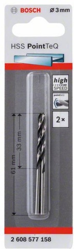 [84367] Bosch metaalboor HSS pointeq 3mm (2st)