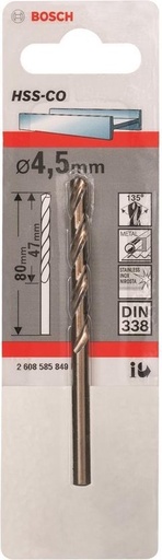 [84387] BOSCH - METAALBOOR HSS-CO DIN338 4.5