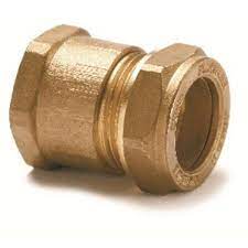 [13169] Klemkoppeling recht messing 1/2F x 15mm (5st)