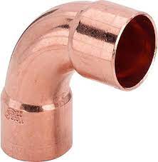 [13606] Koper Bocht 90' Ff Rood 22 Mm