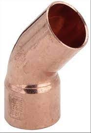 [13608] Koper Bocht 45' Mf Rood 15 Mm