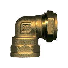 [13753] Klemkoppeling Knie Messing 3/8Fx12 Mm