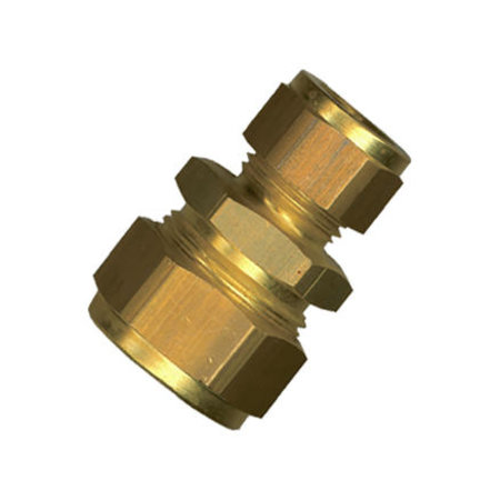 [13767] Klemkoppeling Recht Messing 22X15 Mm