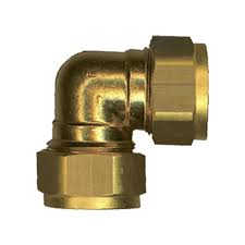 [13769] Klemkoppeling Knie Messing 10X10 Mm