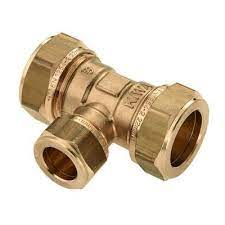 [13779] Klemkoppeling T-Stuk Messing 22X15X22 Mm