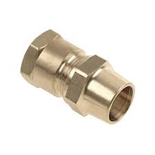 [13812] Gas-klemkoppeling knie messing 3/4Fx22