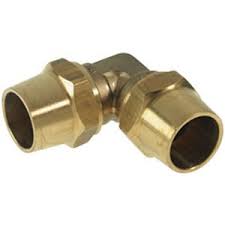 [13816] Gas-klemkoppeling knie messing15x15mm