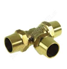 [13819] Gas-Klemkoppeling T-Stuk Messing 22 Mm