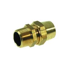 [41526] Gas-klemkoppeling recht 12x1/2M messing