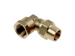 [41529] Gas-Klemkoppeling Knie 12X 1/2F Messing