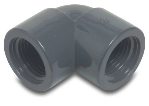 [48209] Druk PVC bocht 1/2 - 90° FF
