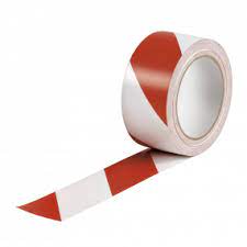[83685] Waarschuwingstape Zelfklevend Rood/Wit 60Mmx60M