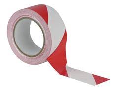 [83686] Waarschuwingstape Rood/Wit 80Mmx100M