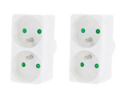 [85034] Profile domino stekker 2x 16A wit (2st)