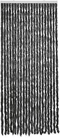 [85370] DOORCURTAIN MARTINIQUE BLACK 90CM X 210CM