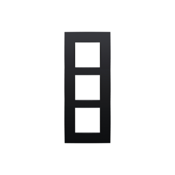 [85663] Niko 3V afdekplaat verticaal mat zwart