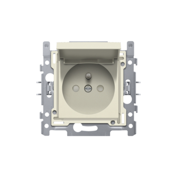 [86120] Niko inbouw stopcontact +A met deksel cream