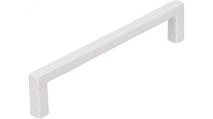 [86554] Meubelgreep - hoekig - wit - 96mm - H=28mm