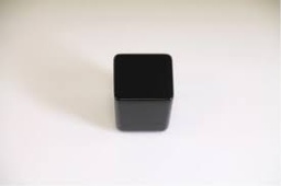 [86558] Deurknop conisch - vierkant zwart 25x25mm