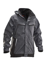 1284 - SHELL JACKET DONKERGRIJS/ZWART