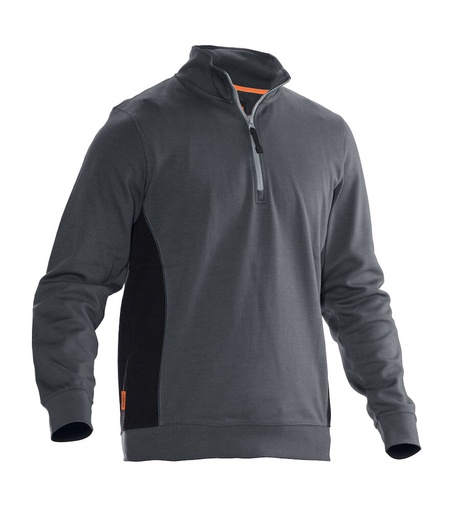 [89303] 5401 - HALFZIP SWEATSHIRT - GRIJS/ZWART