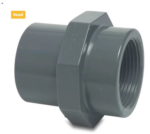 [89524] Druk PVC puntstuk 32/40mm x 4/4 F