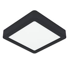 [89992] Eglo Fueva 5 opbouw 160x160mm zwart 3000K IP44