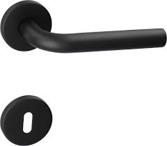 [93129] Krukset - L-mod rond - RVS zwart