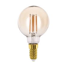 [93669] Eglo LED lichtbron bol G60 amber E14 4W 350lm 2200K