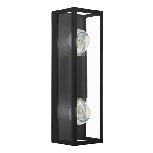 [94762] Eglo Amezola wandlamp 2xE27 zwart IP44