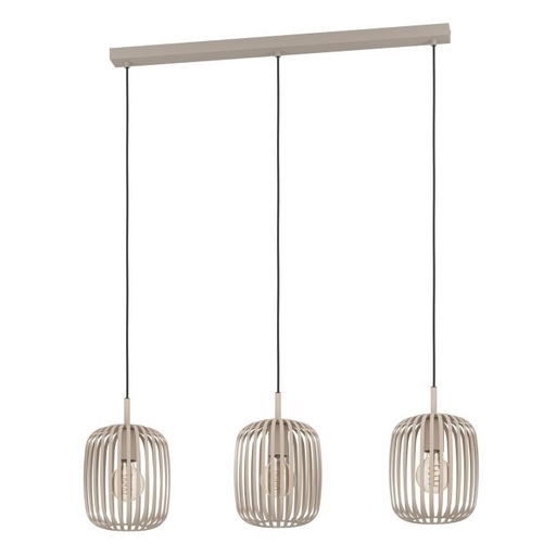 [96867] Eglo Romazinna hanglamp 3xE27 staal/zandkleur