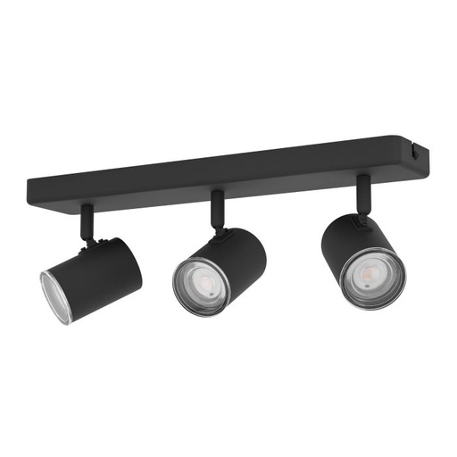 [96872] Eglo Consuma 1 spot balk 3xGU10 IP44 zwart