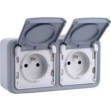 [50814] STOPCONTACT 2X2P+A HOR PLEXO