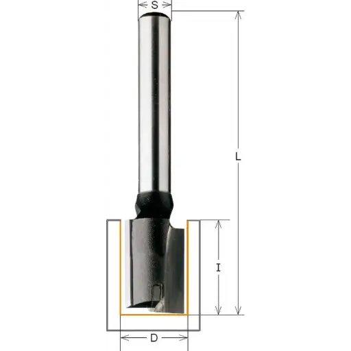 [PR/00069] Rechte groeffrees - HW D23,5 x 20mm L70