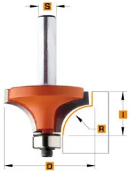 [PR/00113] CMT Holle radiusfrees zonder opst. kant - HW D31,7 x 16mm L57