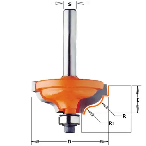 [PR/00119] Profielfrees met kogellager - HW D34,2 x 13mm L53