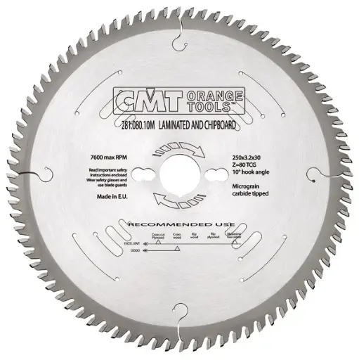 [PR/00189] Plaat- en kunststof zaagblad 250x30x3,2 Z80*HW