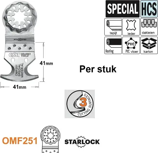 [PR/00237] CMT Multi-mes 3 snijvlakken 41mm - HCS