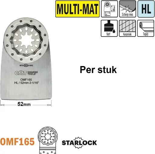 [PR/00247] CMT HL flexibele spatel/schraper 52mm