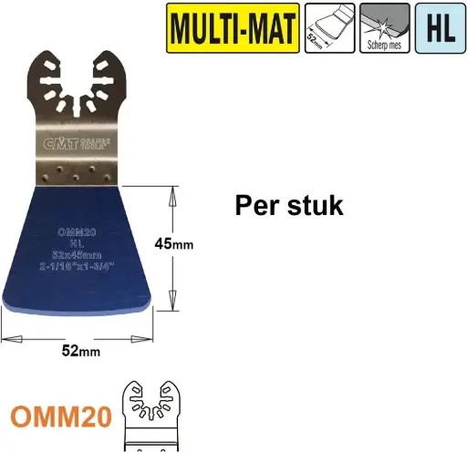 [PR/00277] HL stabiele spatel/schraper W52mm L45mm
