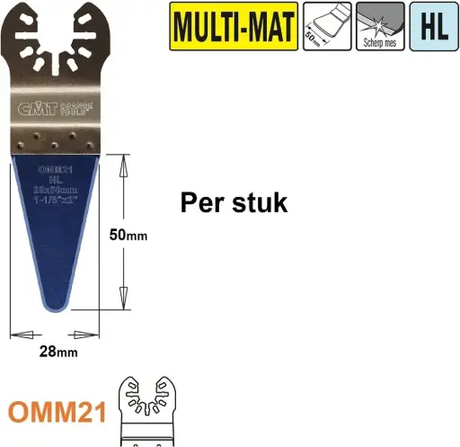 [PR/00278] CMT HL rechte spatel/schraper W28mm L50mm