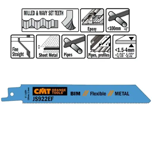 [PR/00371] CMT Reciprozaagblad Bi-metaal 150mm x 0,9  x 18TPI