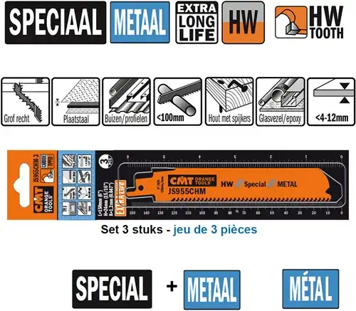 [PR/00376] Reciprozaagblad Bi-metaal 150mm x 24 x 1,2 x 8TPI