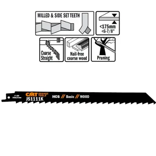 [PR/00378] CMT Reciprozaagblad HCS 225mm x 1,25  x 3TPI
