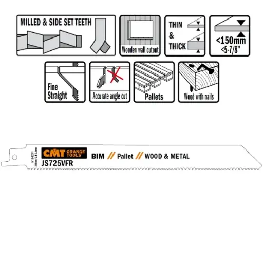 [PR/00379] Reciprozaagblad Bi-metaal 200mm x 1,27  x 8-12TPI