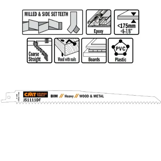 [PR/00381] CMT Reciprozaagblad Bi-metaal 225mm x 1,25  x 6TPI