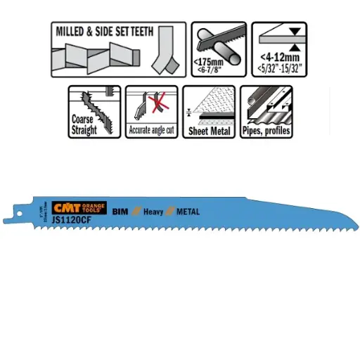 [PR/00387] CMT Reciprozaagblad Bi-metaal 225mm x 1,6  x 9TPI