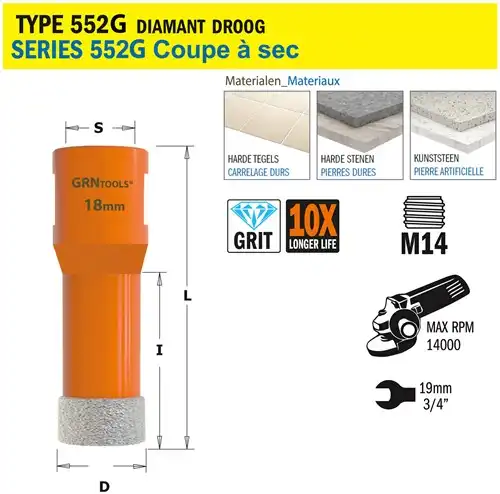[PR/00518] Gatzaag voor extreem harde materialen D18mm L35mm