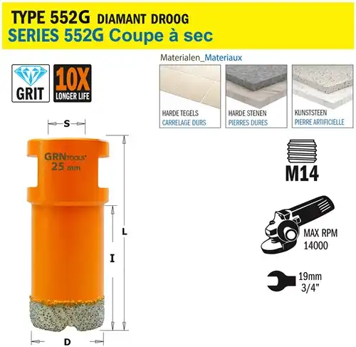 [PR/00520] CMT Gatzaag voor extreem harde materialen D25mm L40mm