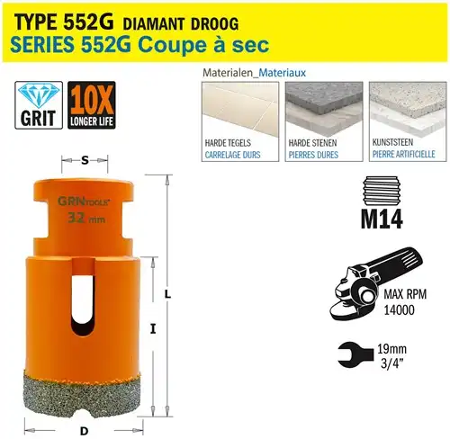 [PR/00522] CMT Gatzaag voor extreem harde materialen D32mm L40mm